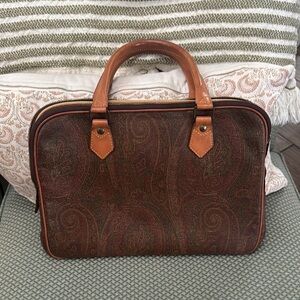 Paisley print ETRO  Leather Briefcase with Classic Styling